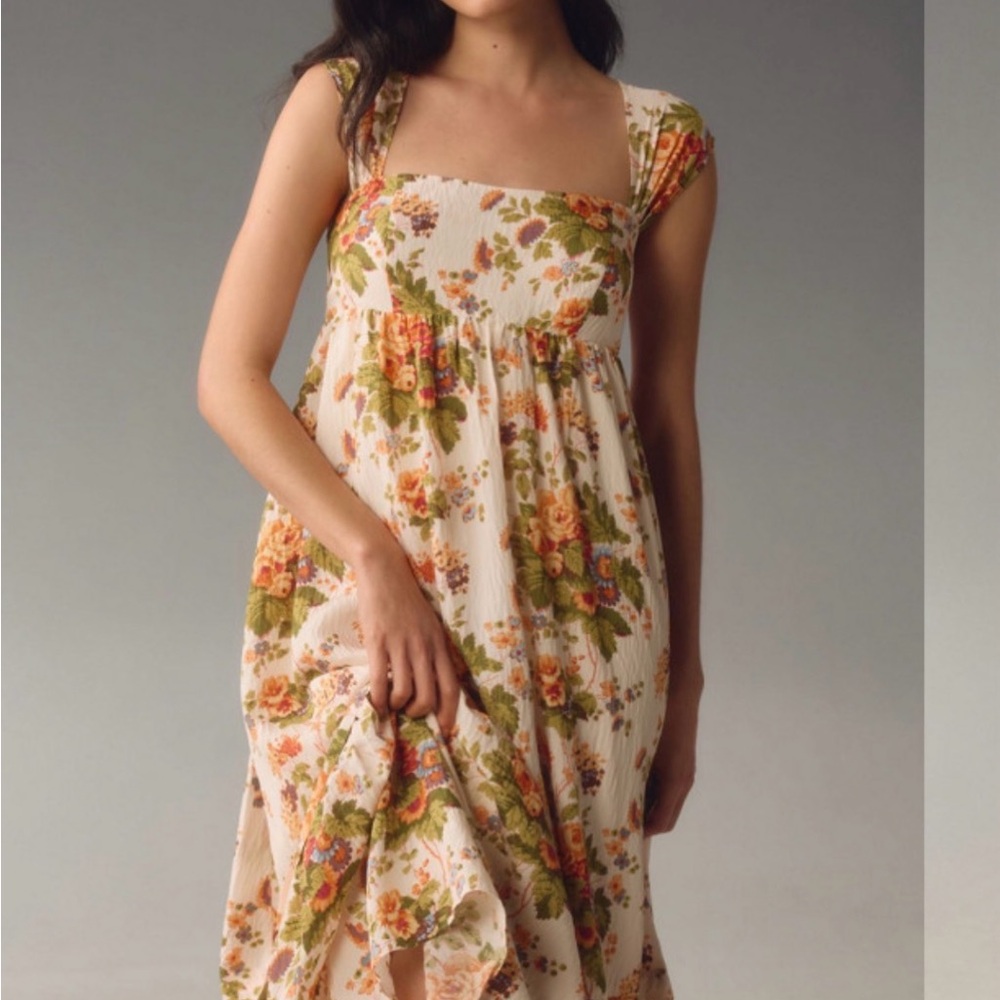 Anthropologie Square Neck Maxi Dress